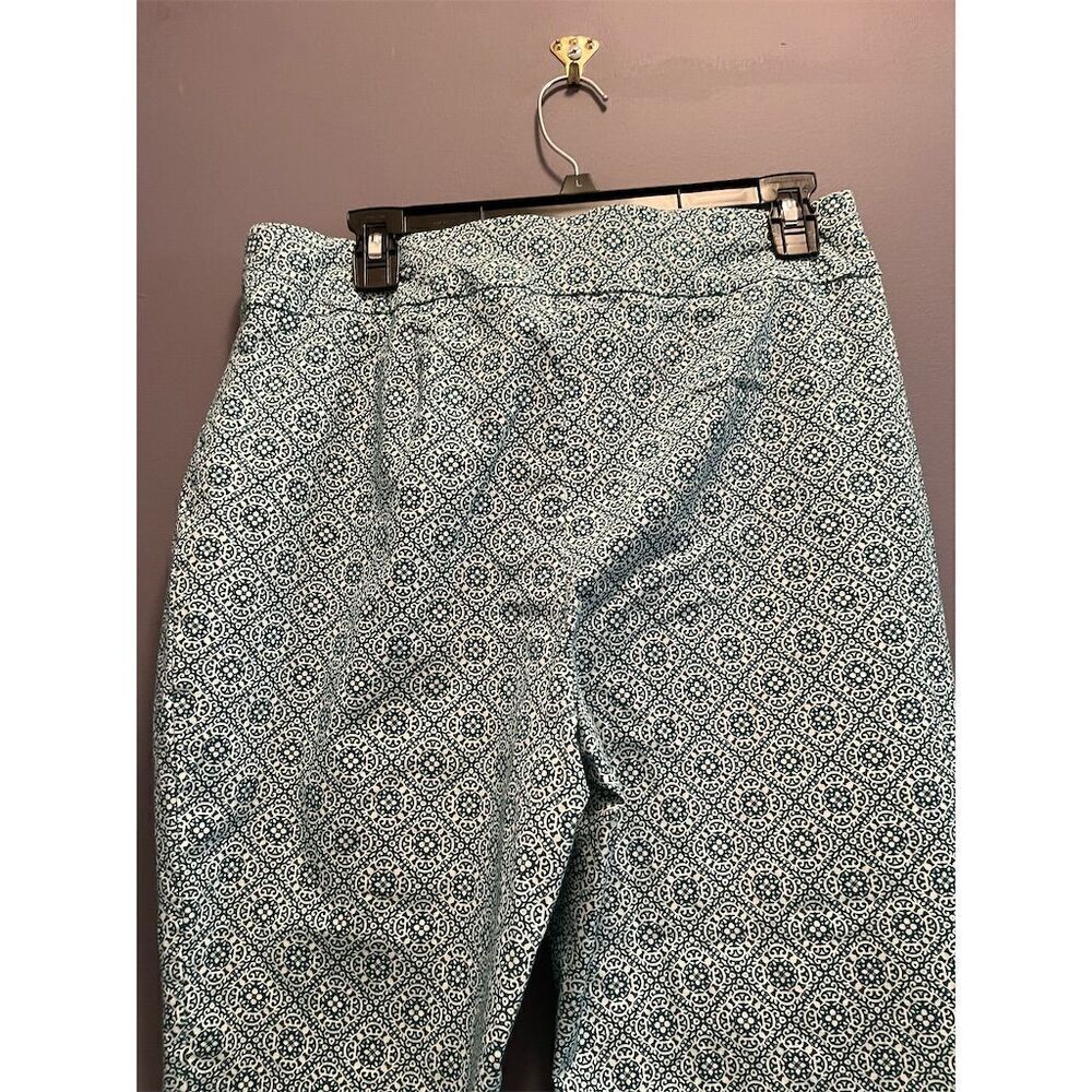 Chico's Women's Size 10 Green Geometric Dress Pants - Picture 7 of 9